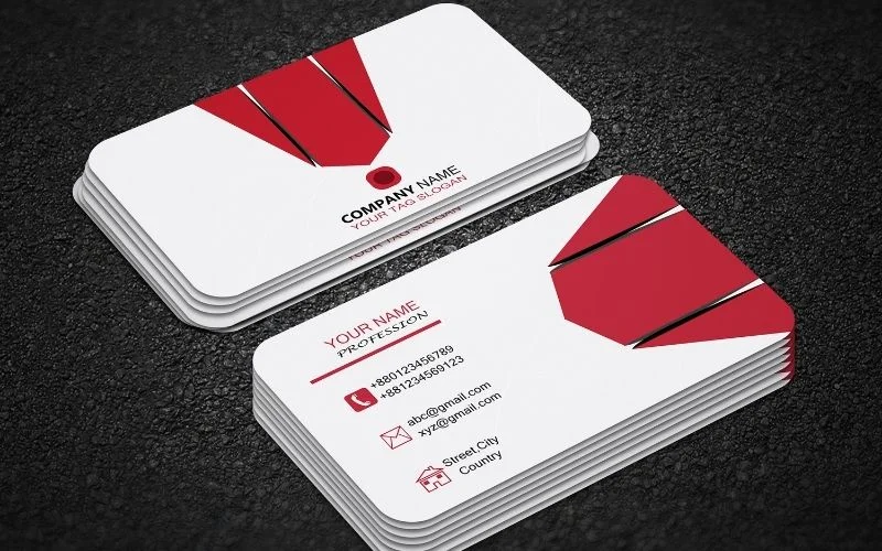 Professional business card design example