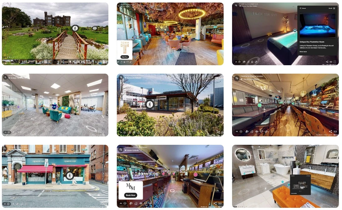 Portfolio examples of Matterport 3D virtual tours by Advanced Solutions