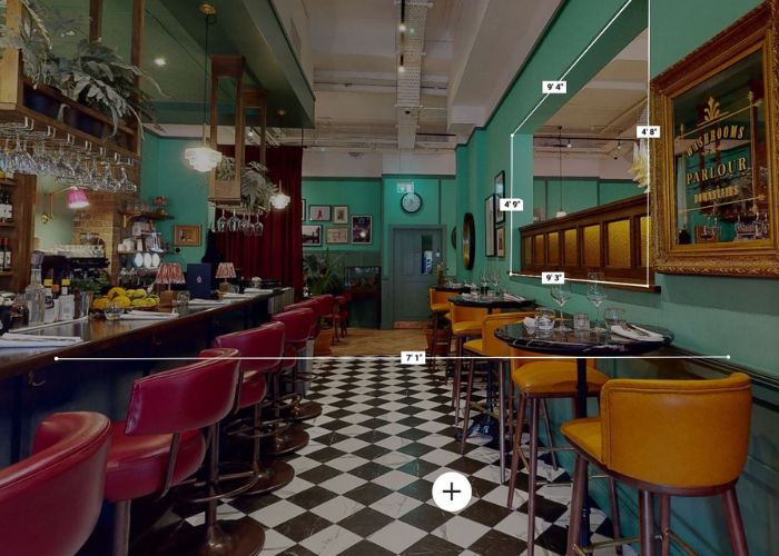 Matterport 3D virtual bar tour with interactive tags