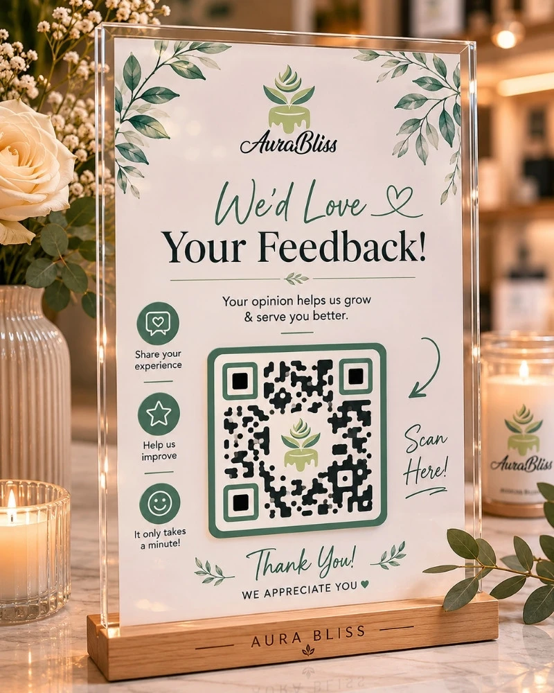 Restaurant table QR code display promoting menus offers and dining experiences at La Maison Dublin