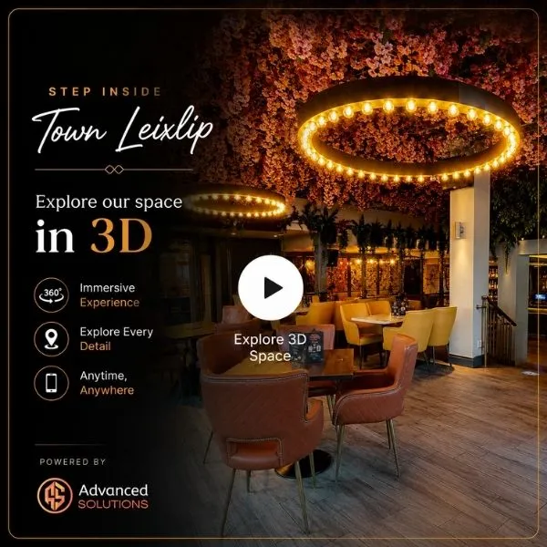 Hospitality venue 3D virtual tour marketing visual