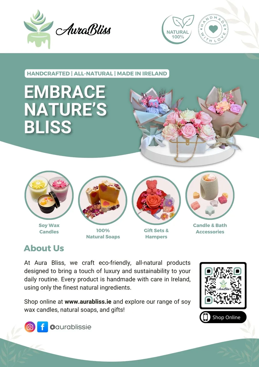 Aura Bliss branded business flyer designed by Advanced Solutions