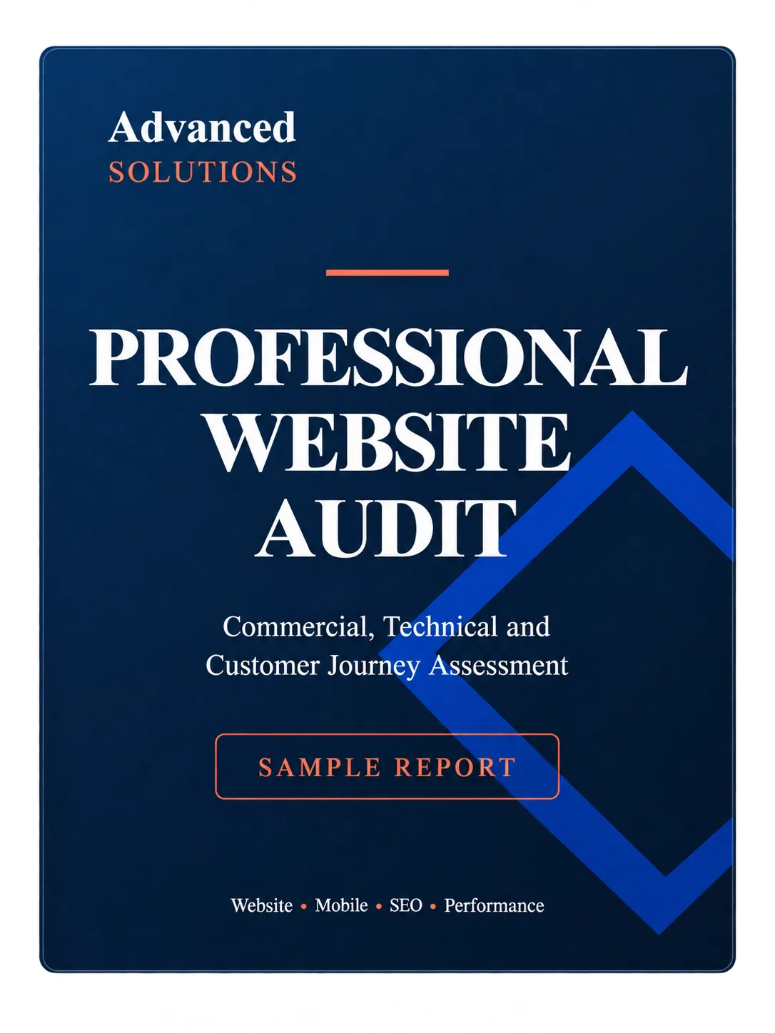Advanced Solutions professional website audit report cover