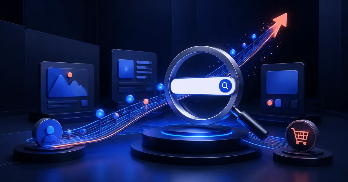 SEO services dashboard showing organic search visibility